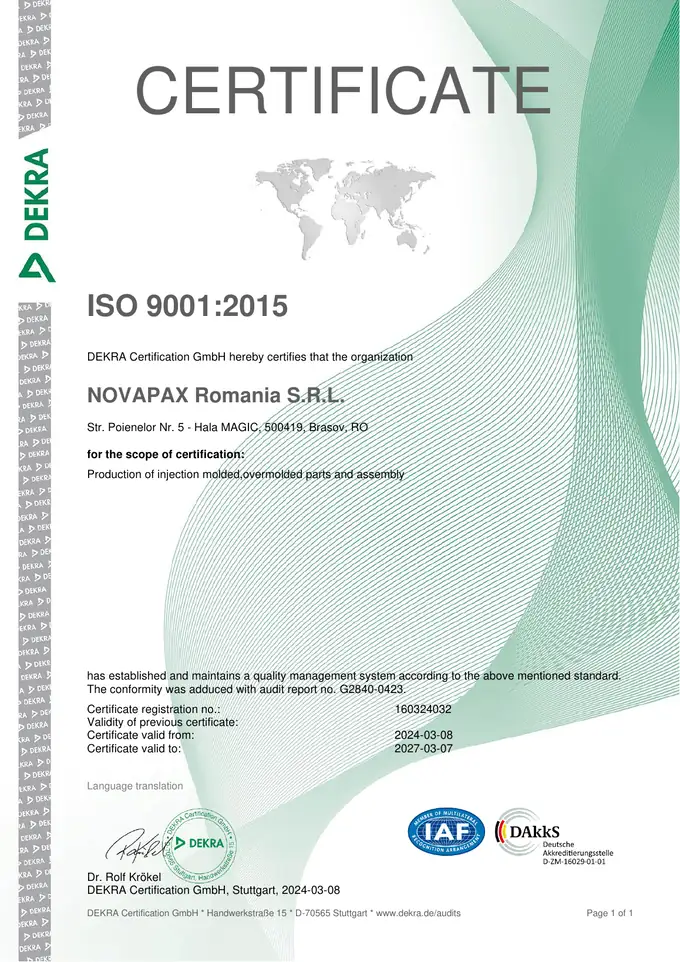 Certificat ISO 9001:2015